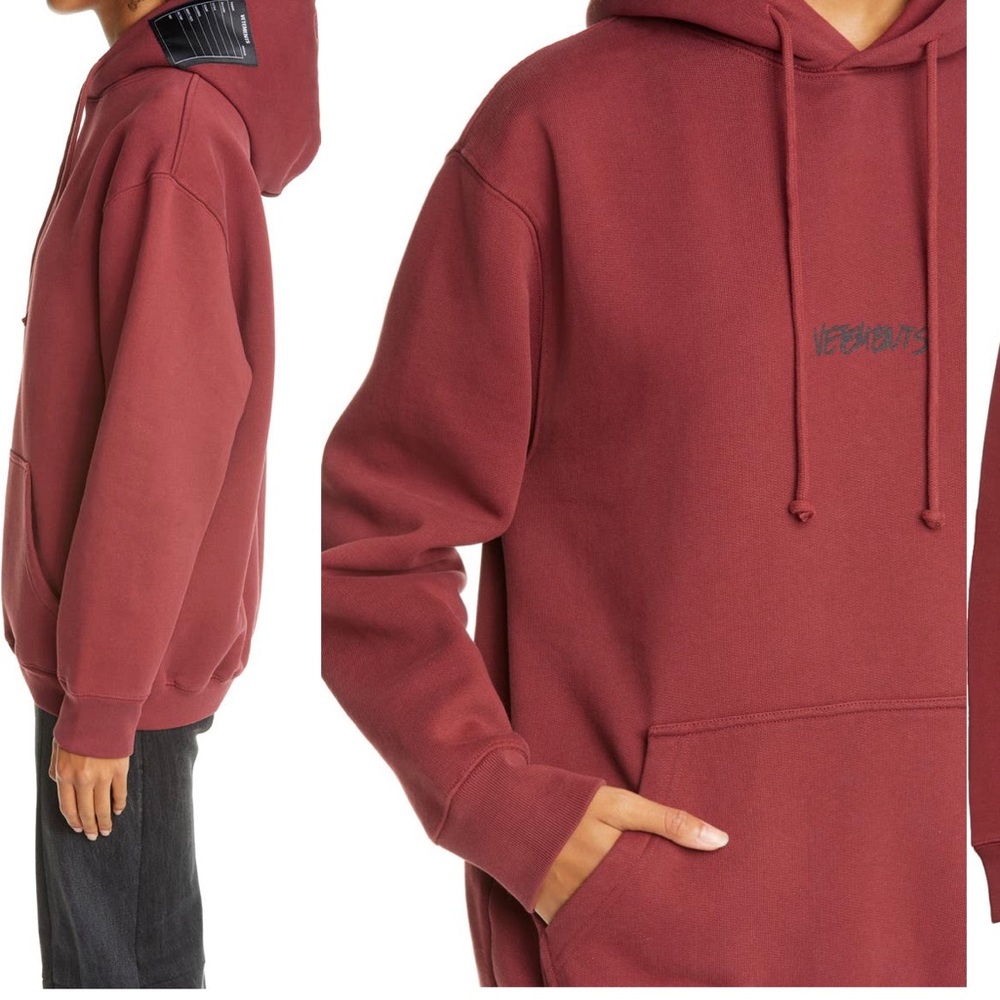 Unisex Vetements Logo Label Hoodie - Picture 2 of 12